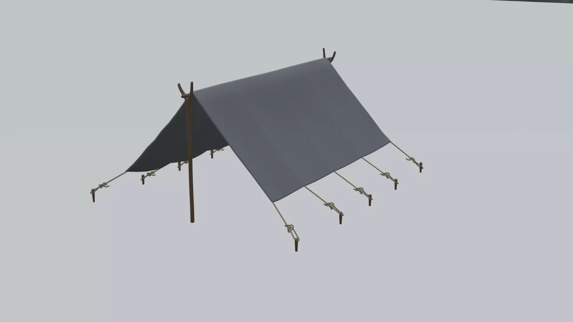 cloth tent 3D model_0