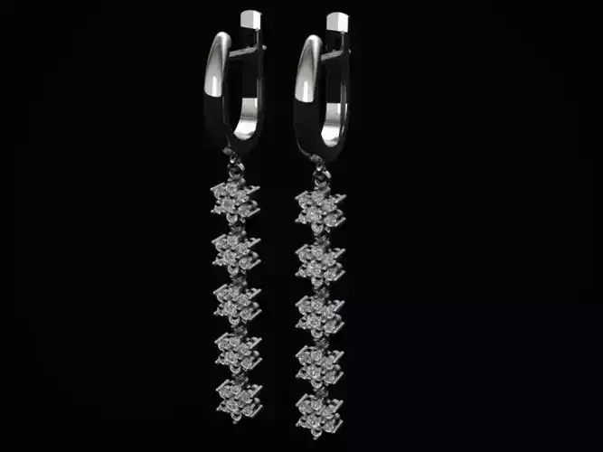 Gold earrings 3D print model