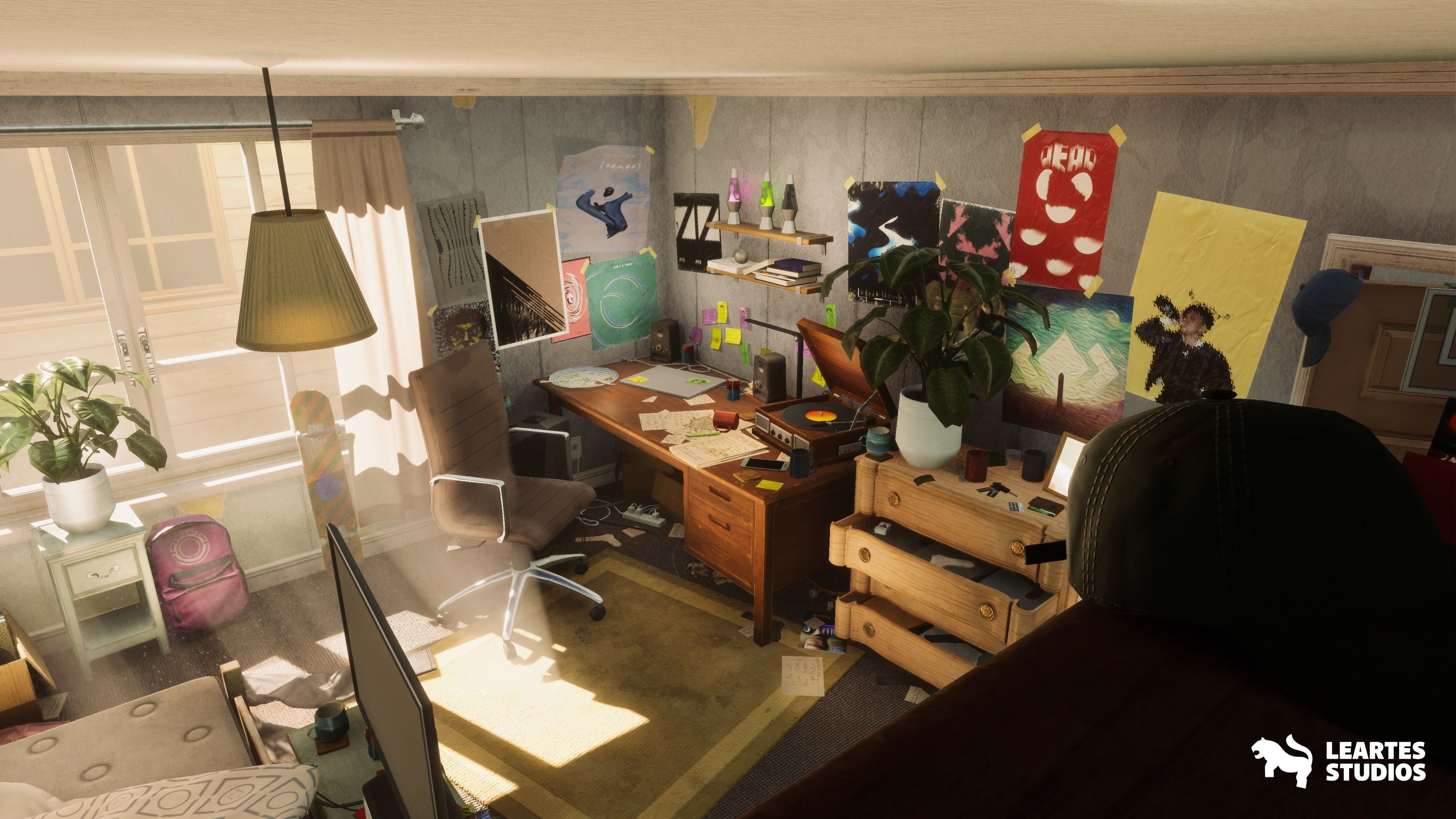 Wills Room Environment-Dormitory Room Environment Low-poly 3D model_9