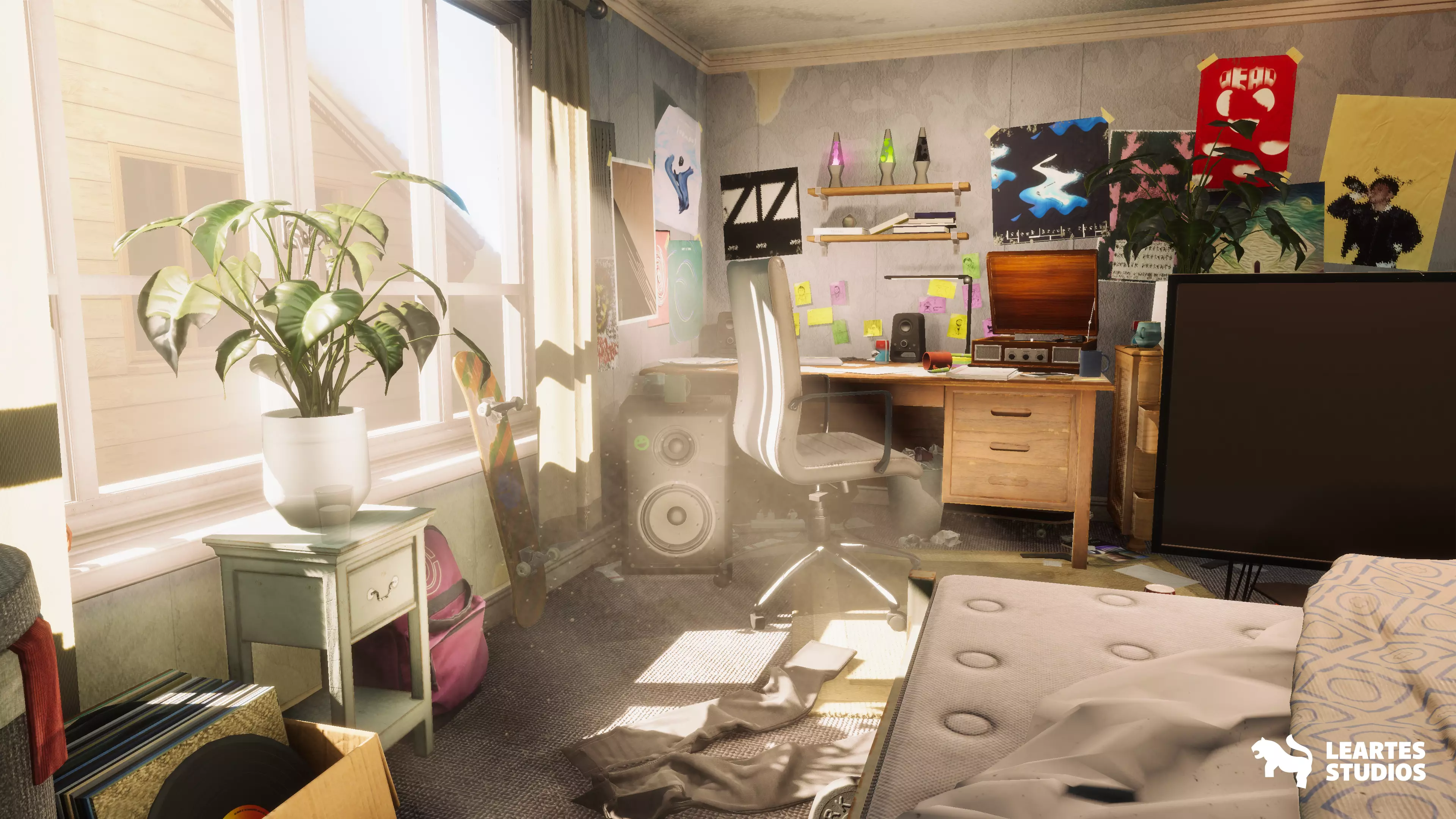 Wills Room Environment-Dormitory Room Environment Low-poly 3D model_0