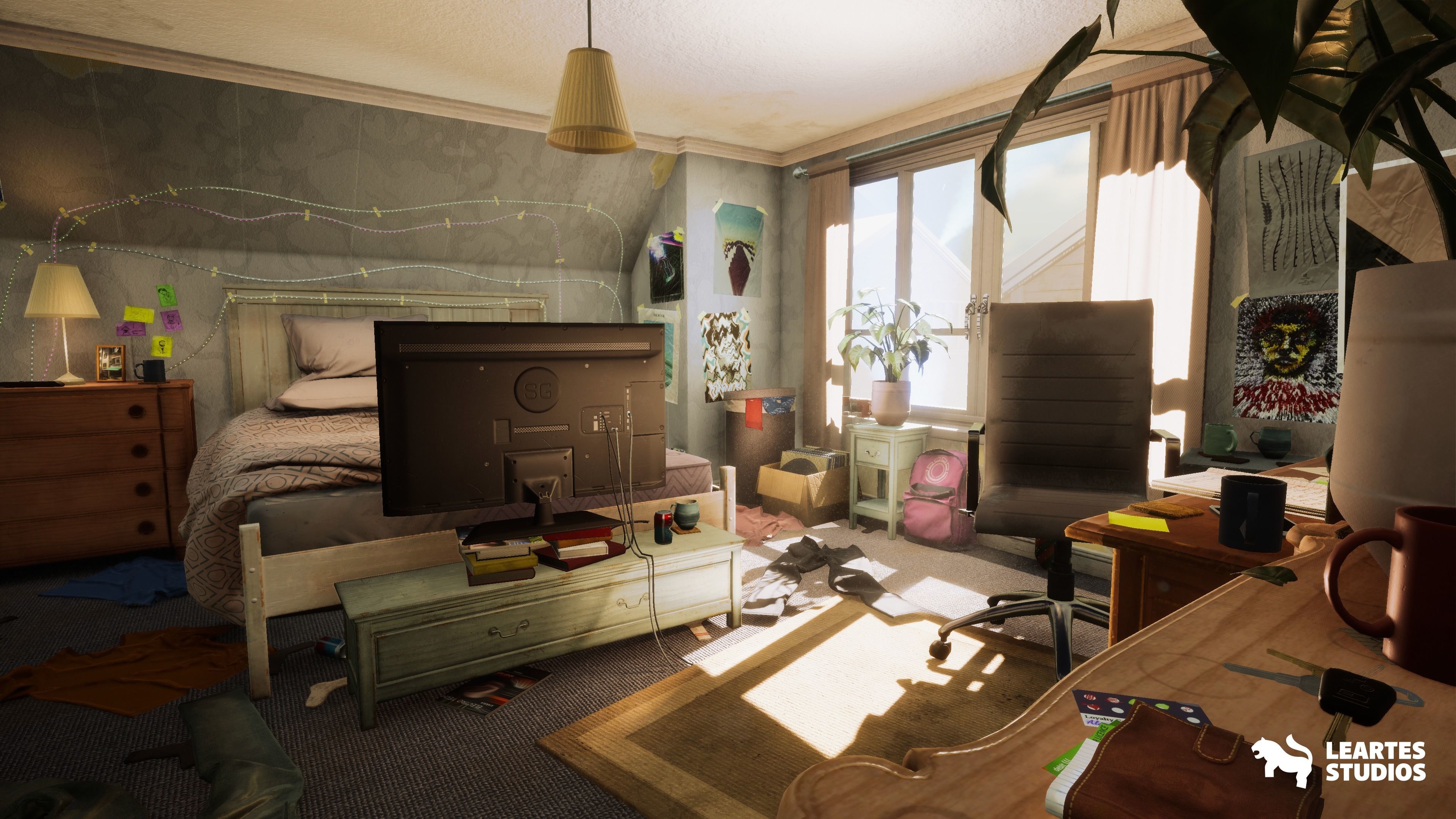 Wills Room Environment-Dormitory Room Environment Low-poly 3D model_4