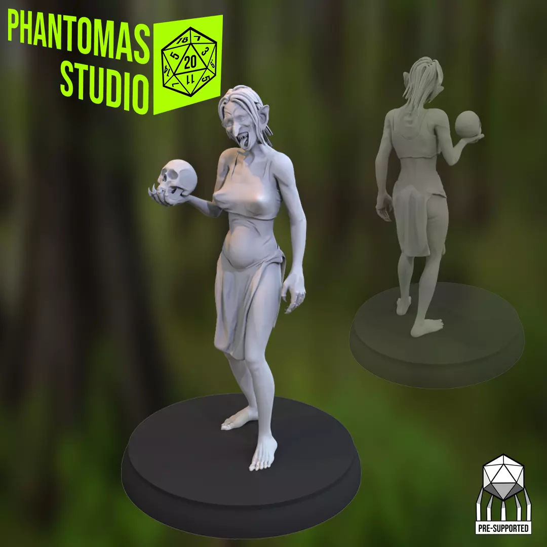 Swamp Witch 3D print model_0