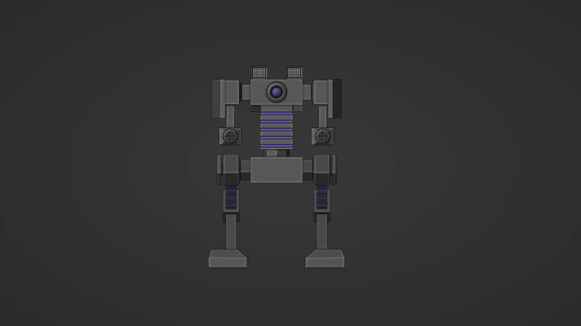 Sentinel Robot Low-poly 3D model_0