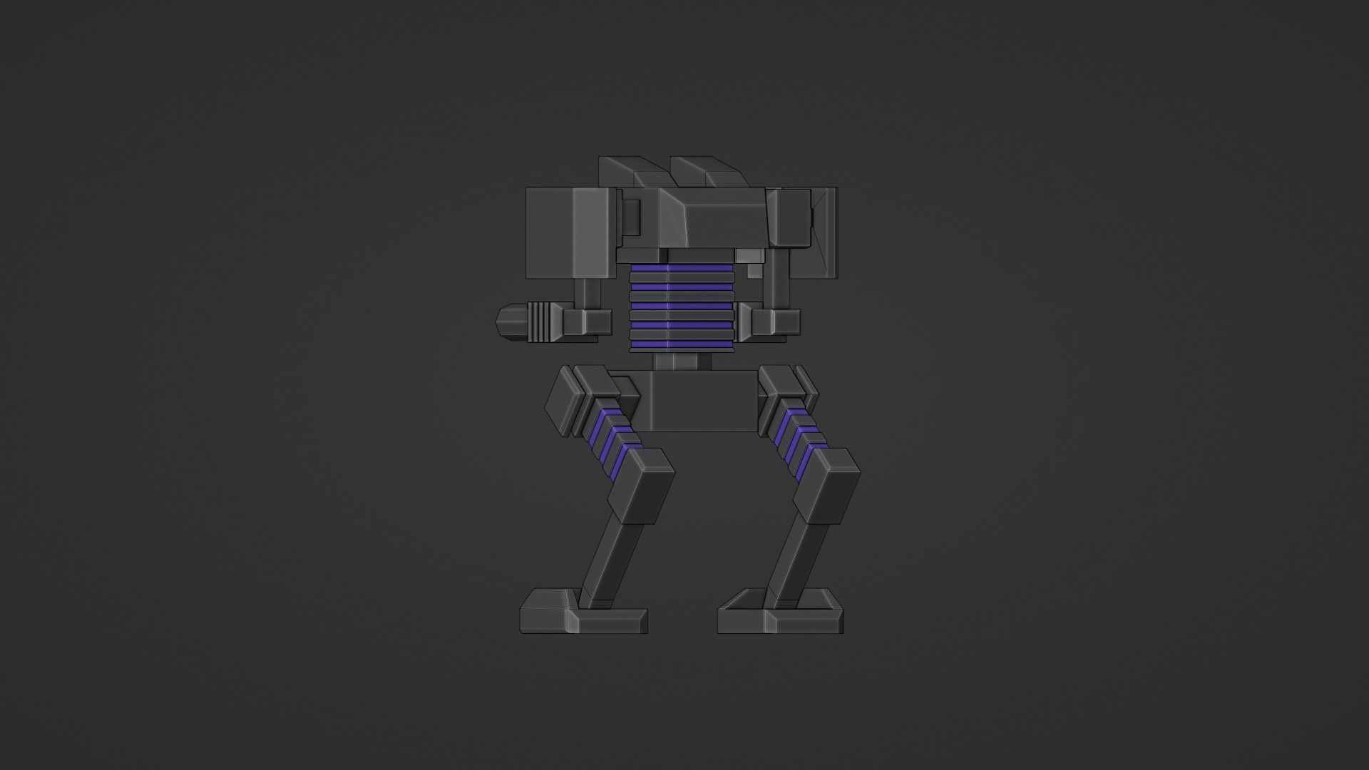 Sentinel Robot Low-poly 3D model_4
