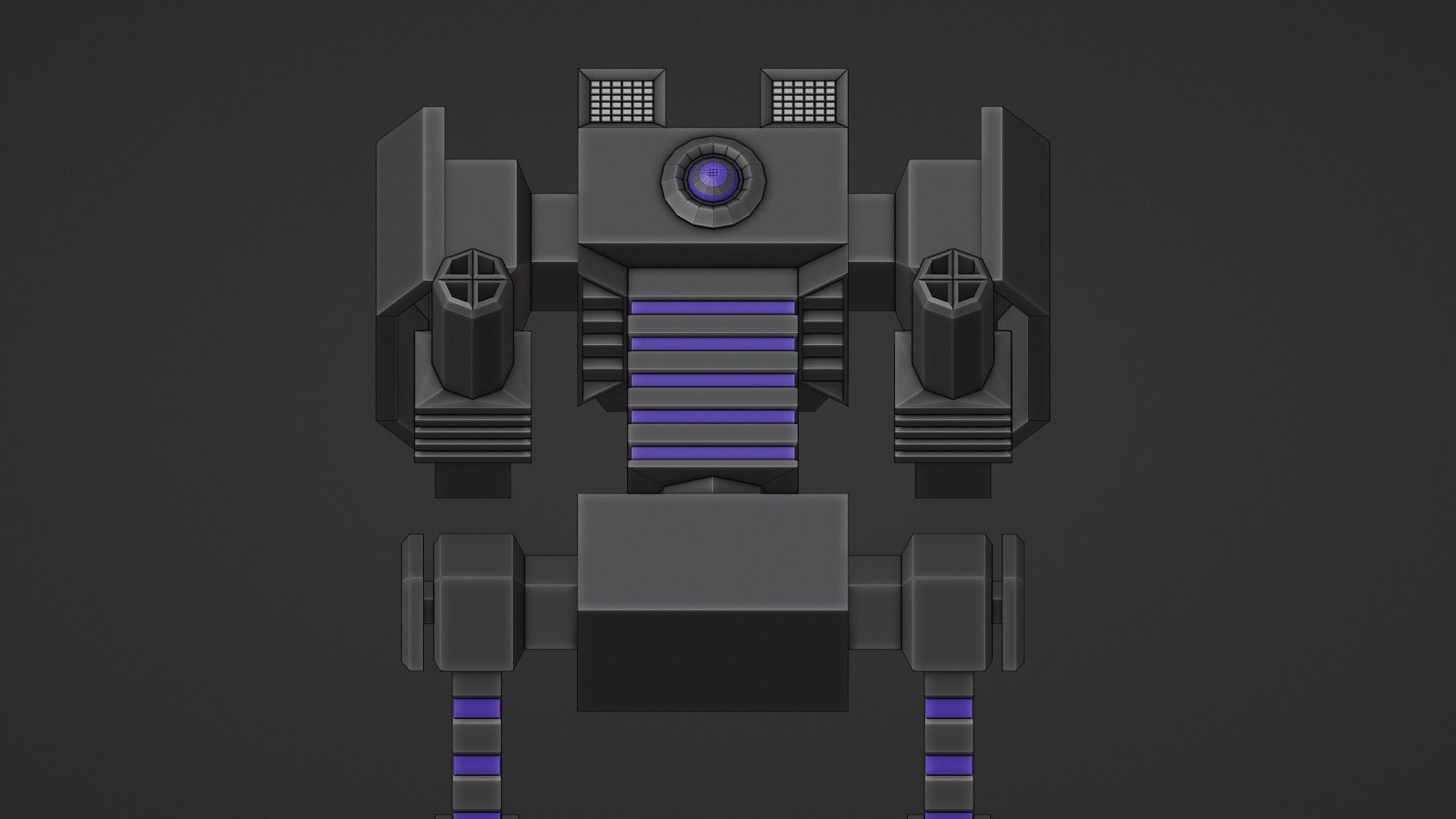 Sentinel Robot Low-poly 3D model_5