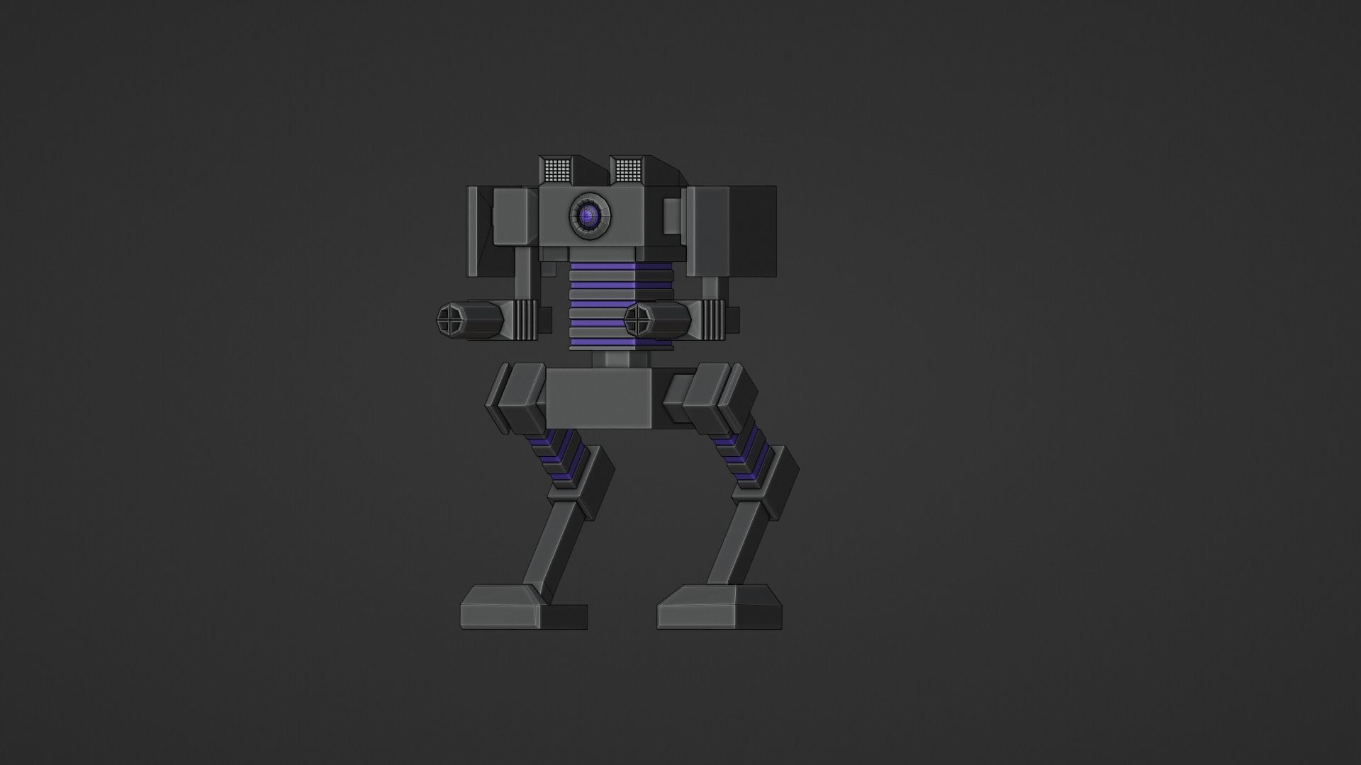 Sentinel Robot Low-poly 3D model_3