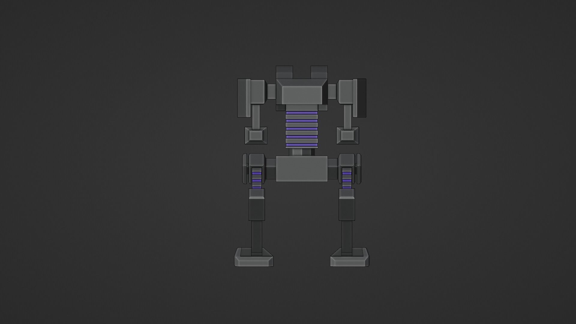 Sentinel Robot Low-poly 3D model_2