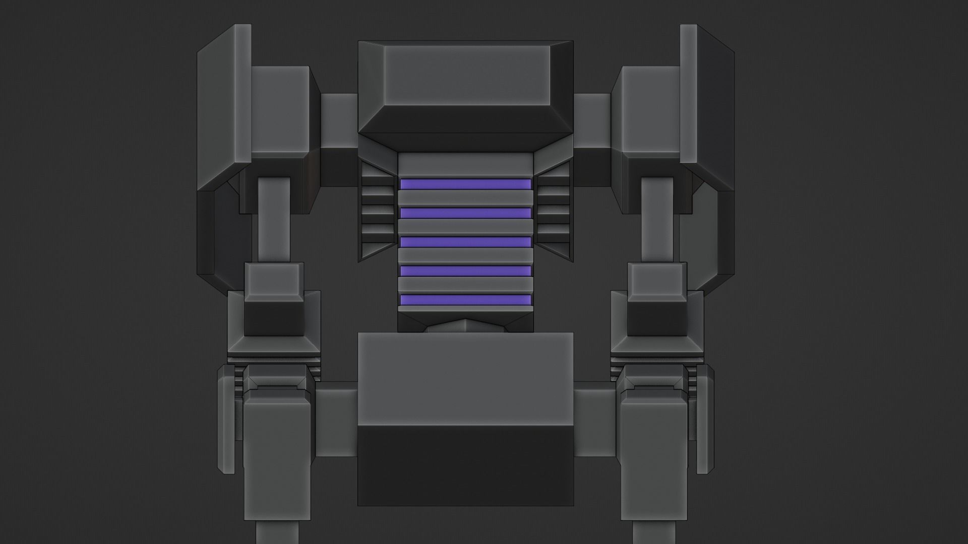 Sentinel Robot Low-poly 3D model_6