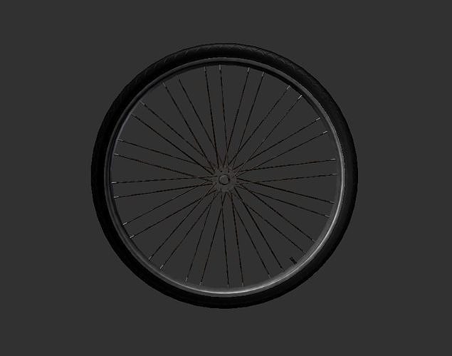 Indian Thella Tire Wheel Low-poly 3D model