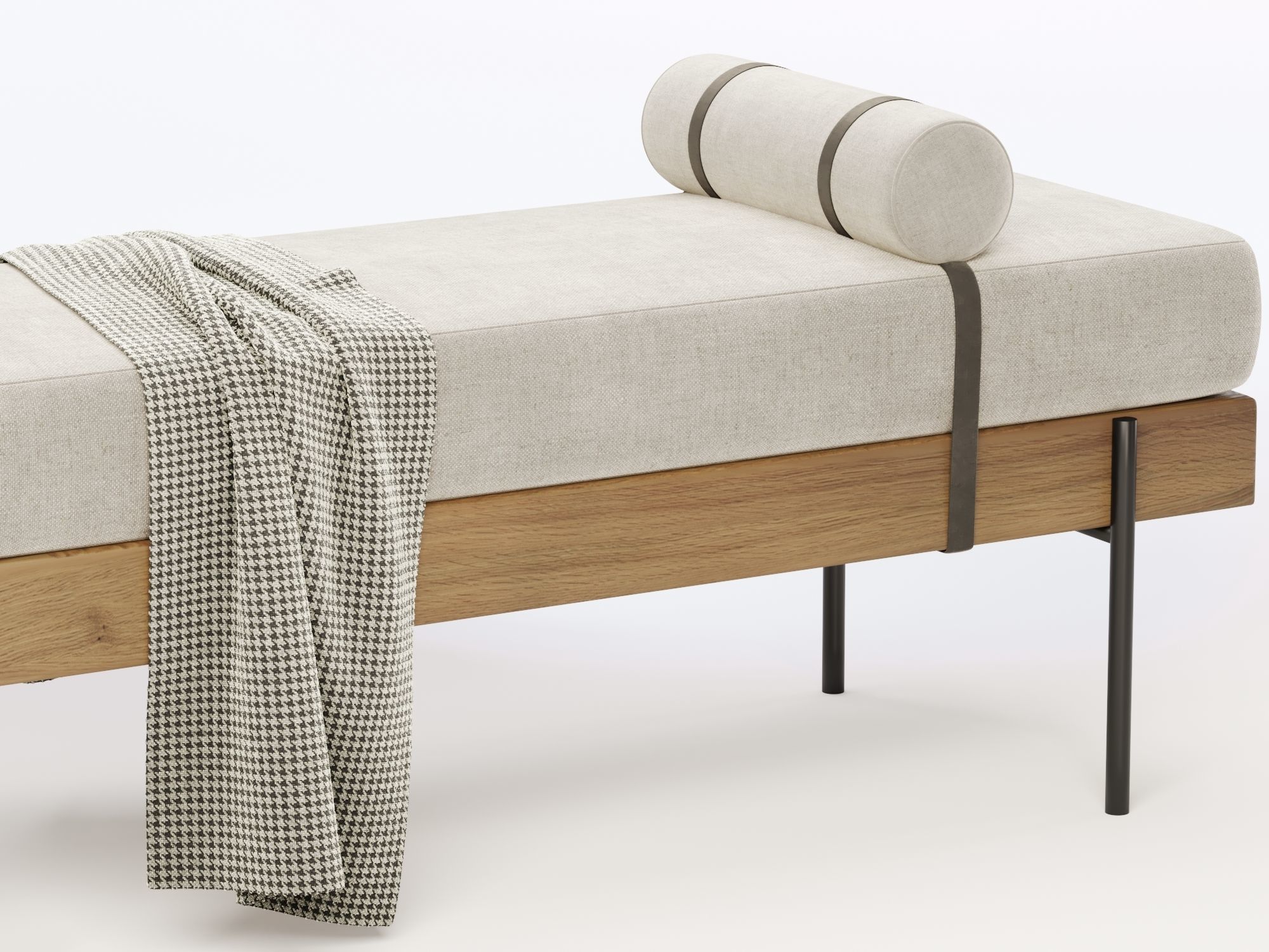Colburne Upholstered Bench 3D model_6