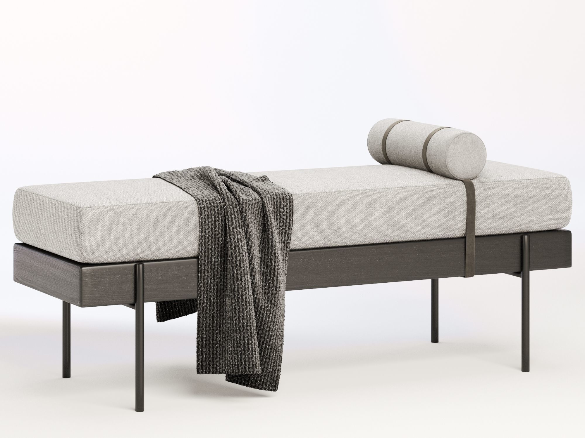 Colburne Upholstered Bench 3D model_2