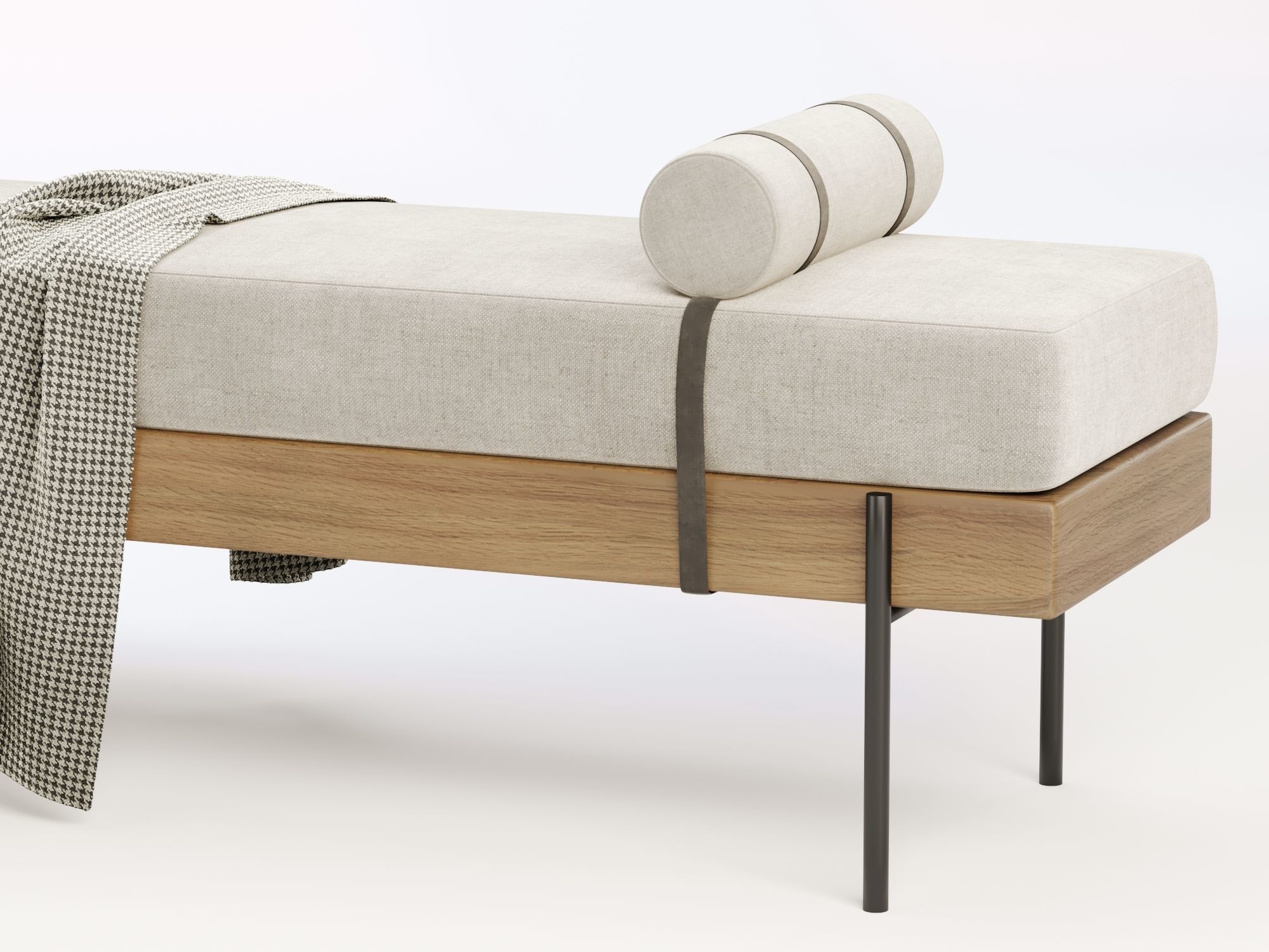 Colburne Upholstered Bench 3D model_4