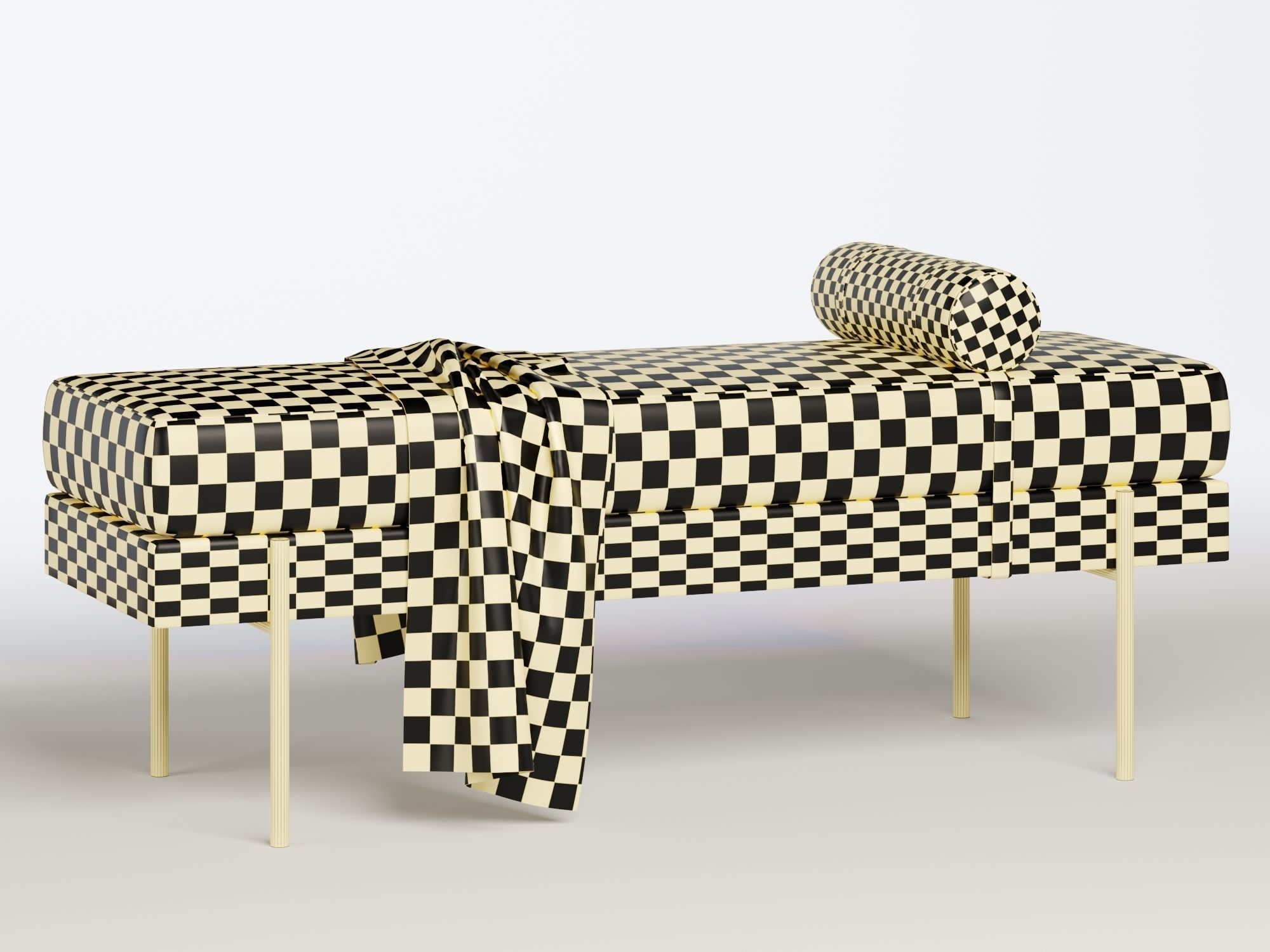 Colburne Upholstered Bench 3D model_8