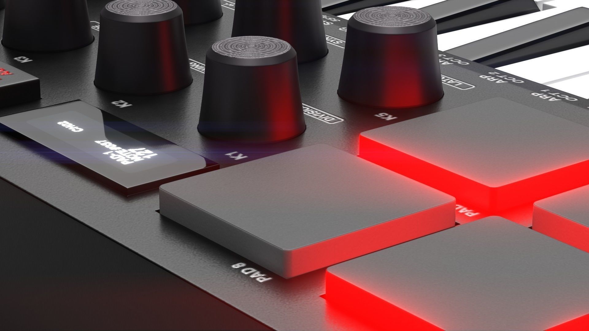 AKAI MPK MINI Low-poly 3D model_1