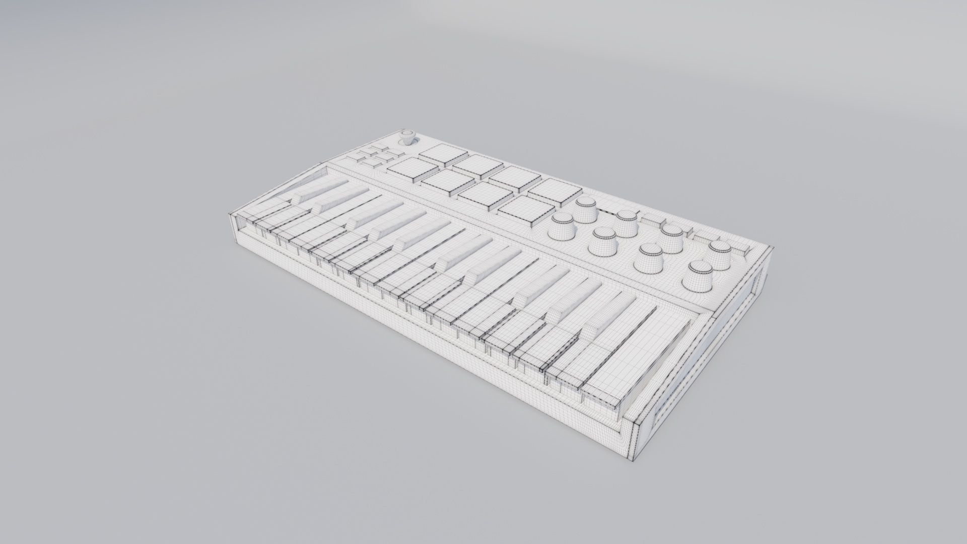 AKAI MPK MINI Low-poly 3D model_2
