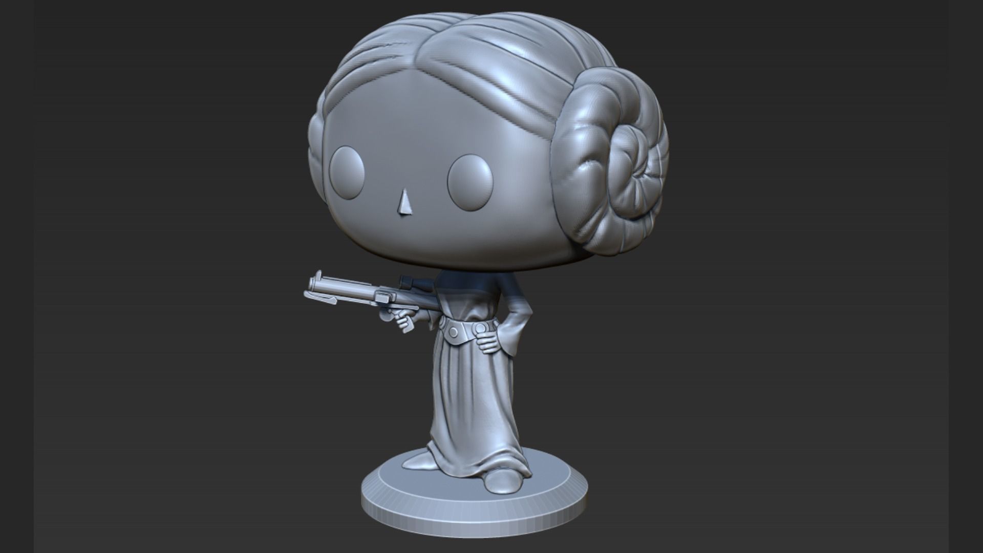Leia Pop Figure 3D print model_1