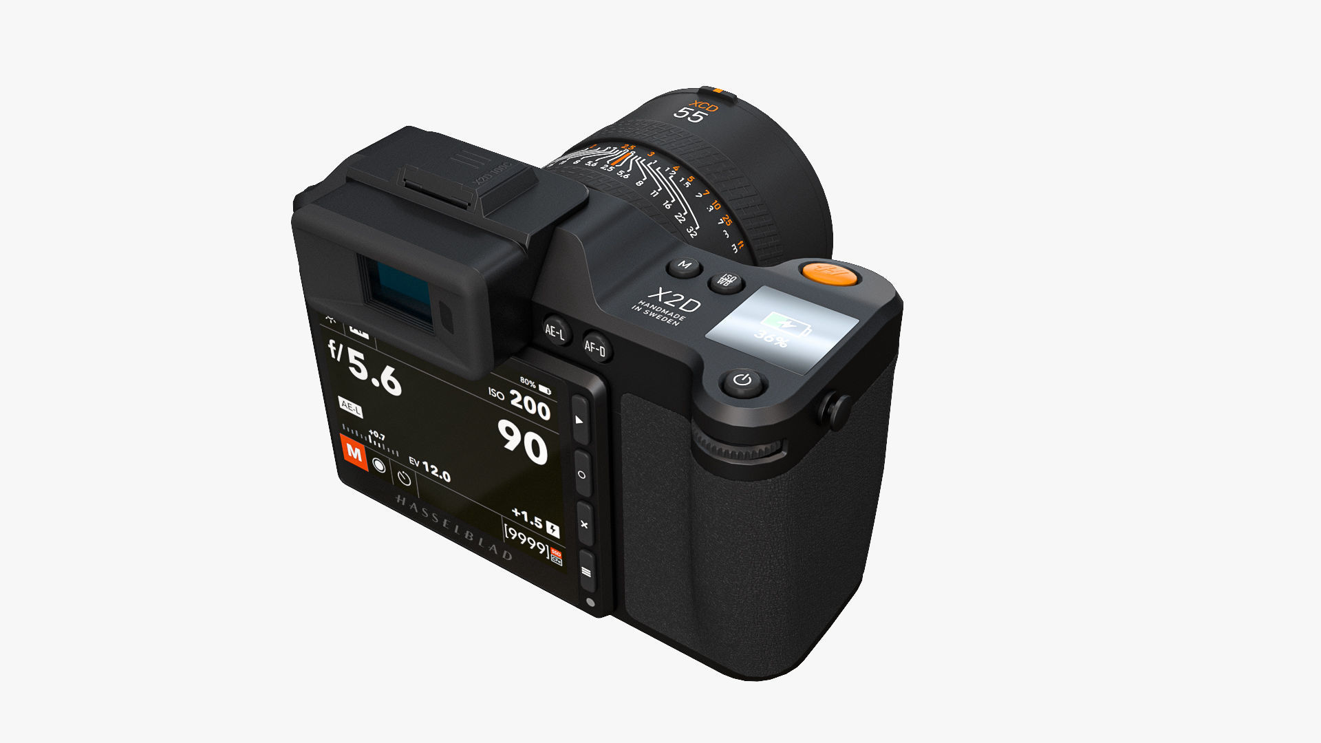 Hasselblad X2D 100c Camera 3D model_2