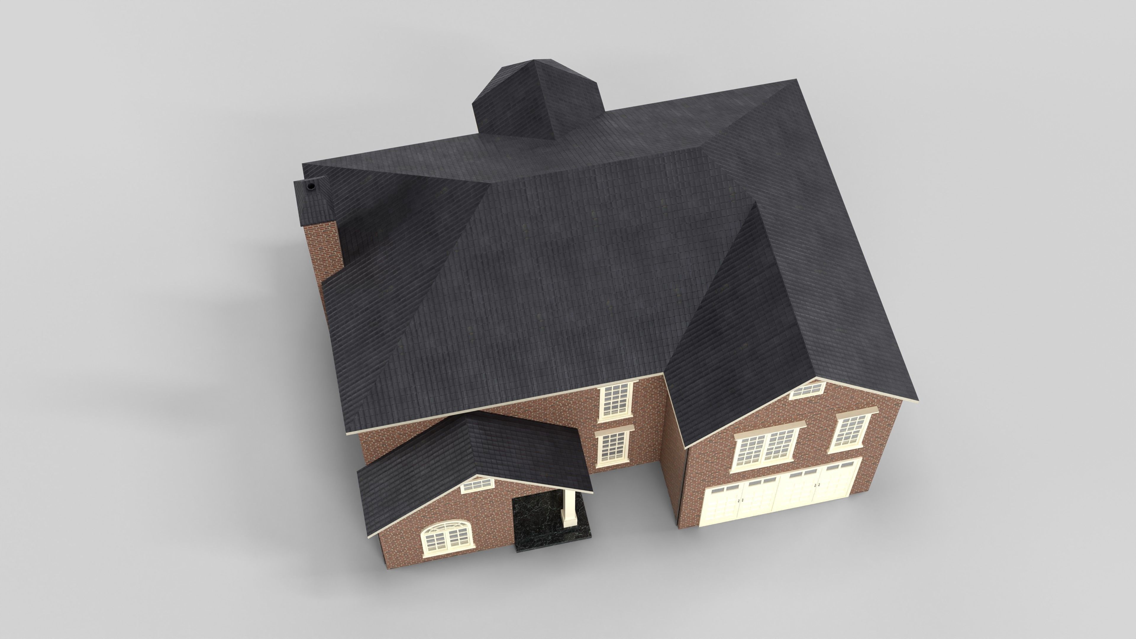 British House Design 12T4 Low-poly 3D model_4