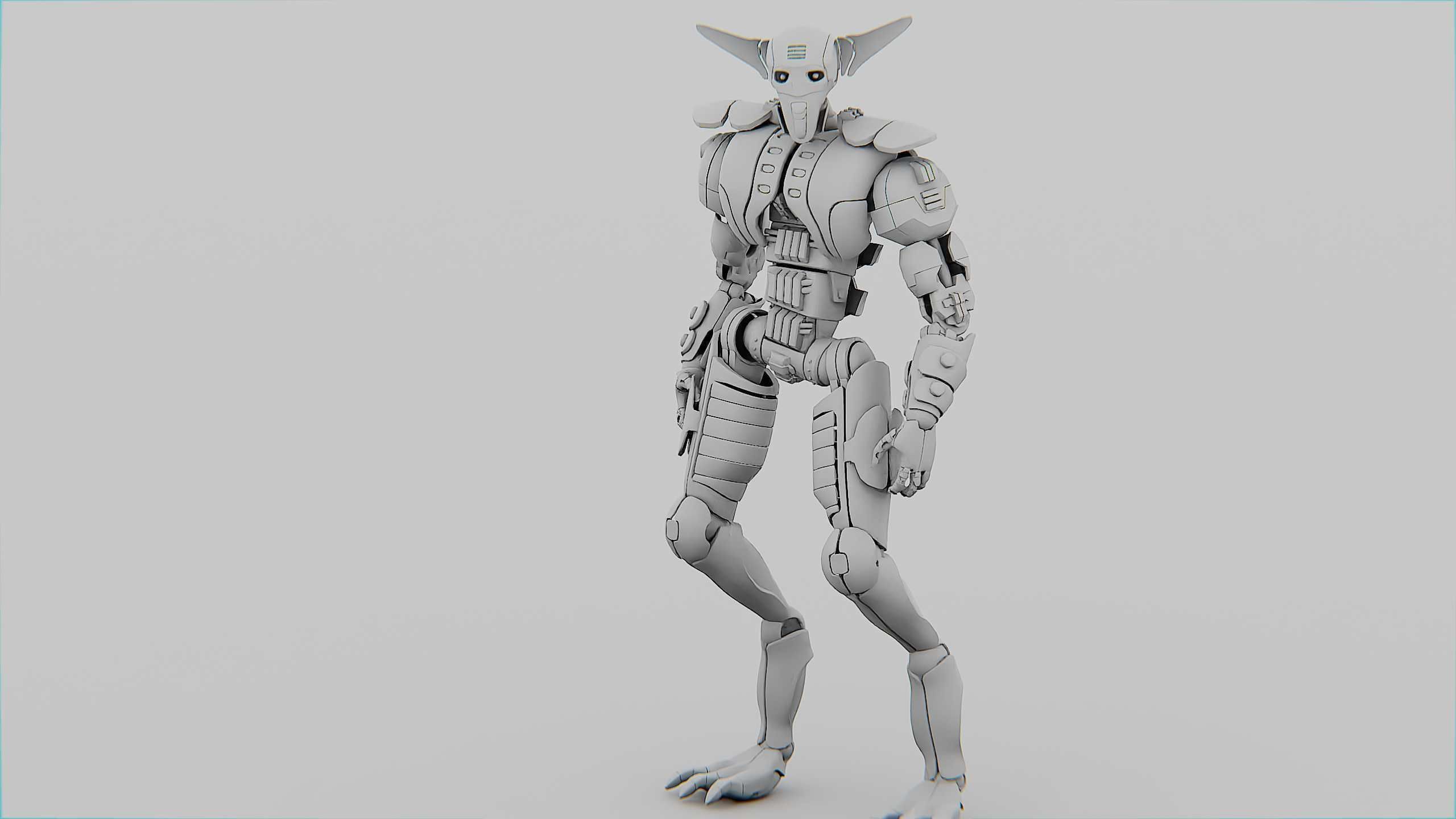 VILLAIN DROID CHAOS  Rigged for Unreal Engine - Unity - MIXAMO  3D model_32