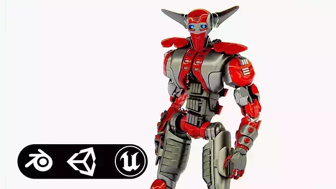 VILLAIN DROID CHAOS  Rigged for Unreal Engine - Unity - MIXAMO  3D model VILLAIN DROID CHAOS  Rigged for Unreal Engine - Unity - MIXAMO  3D model