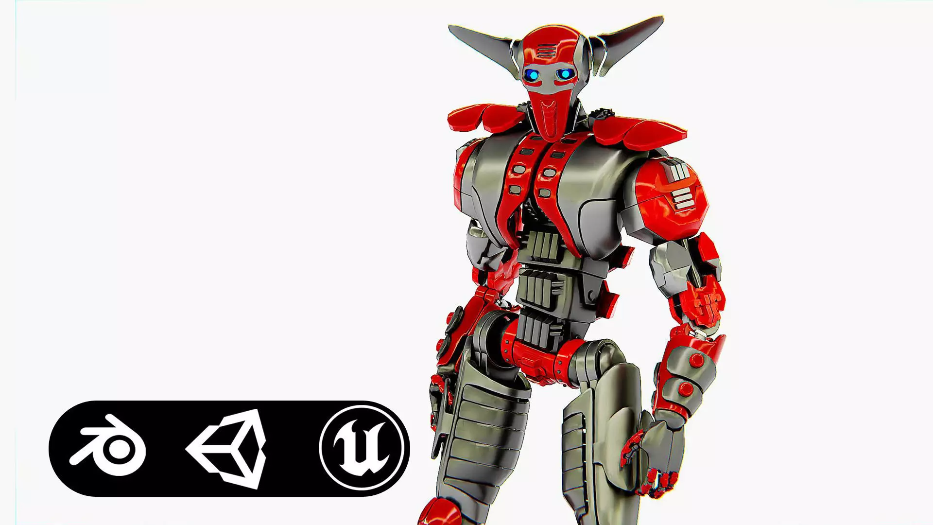 VILLAIN DROID CHAOS  Rigged for Unreal Engine - Unity - MIXAMO  3D model_0