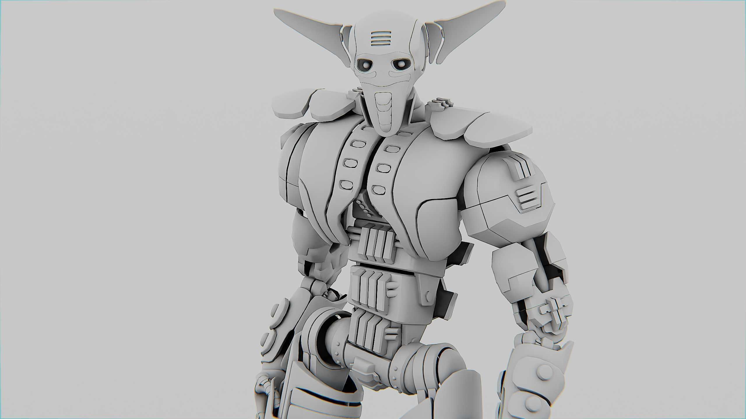 VILLAIN DROID CHAOS  Rigged for Unreal Engine - Unity - MIXAMO  3D model_33