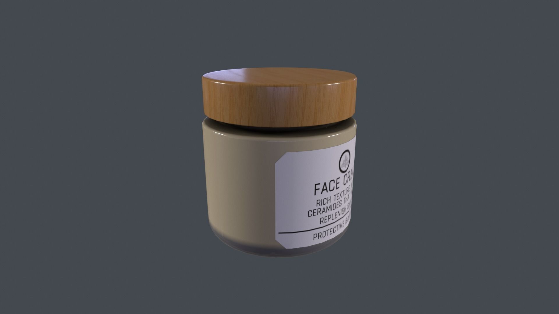  Face Cream - GAME READY PBR Low-poly 3D model_1