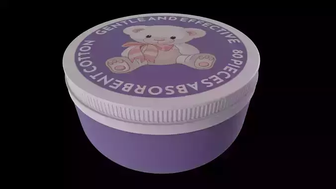 Cotton Rounds - GAME READY PBR Low-poly 3D model