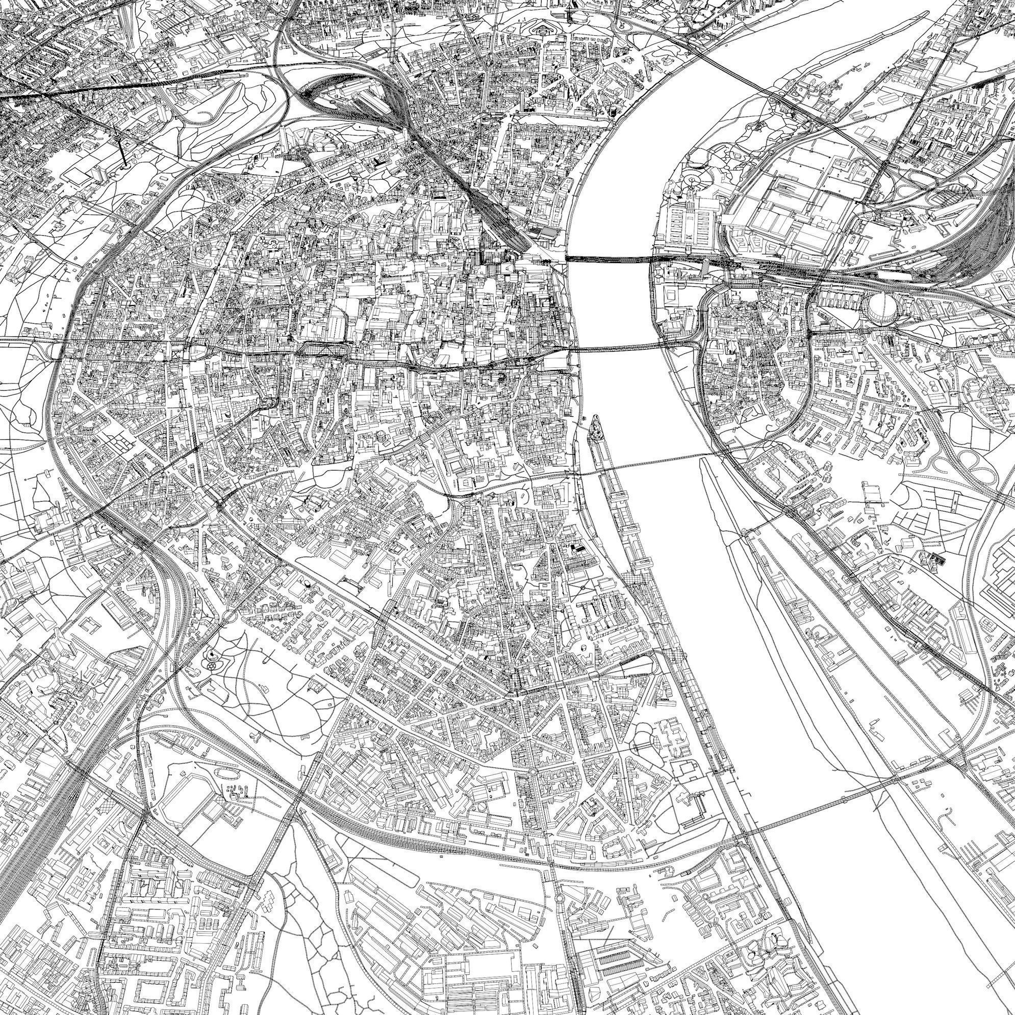 Cologne Germany - city and urban 3D model_8