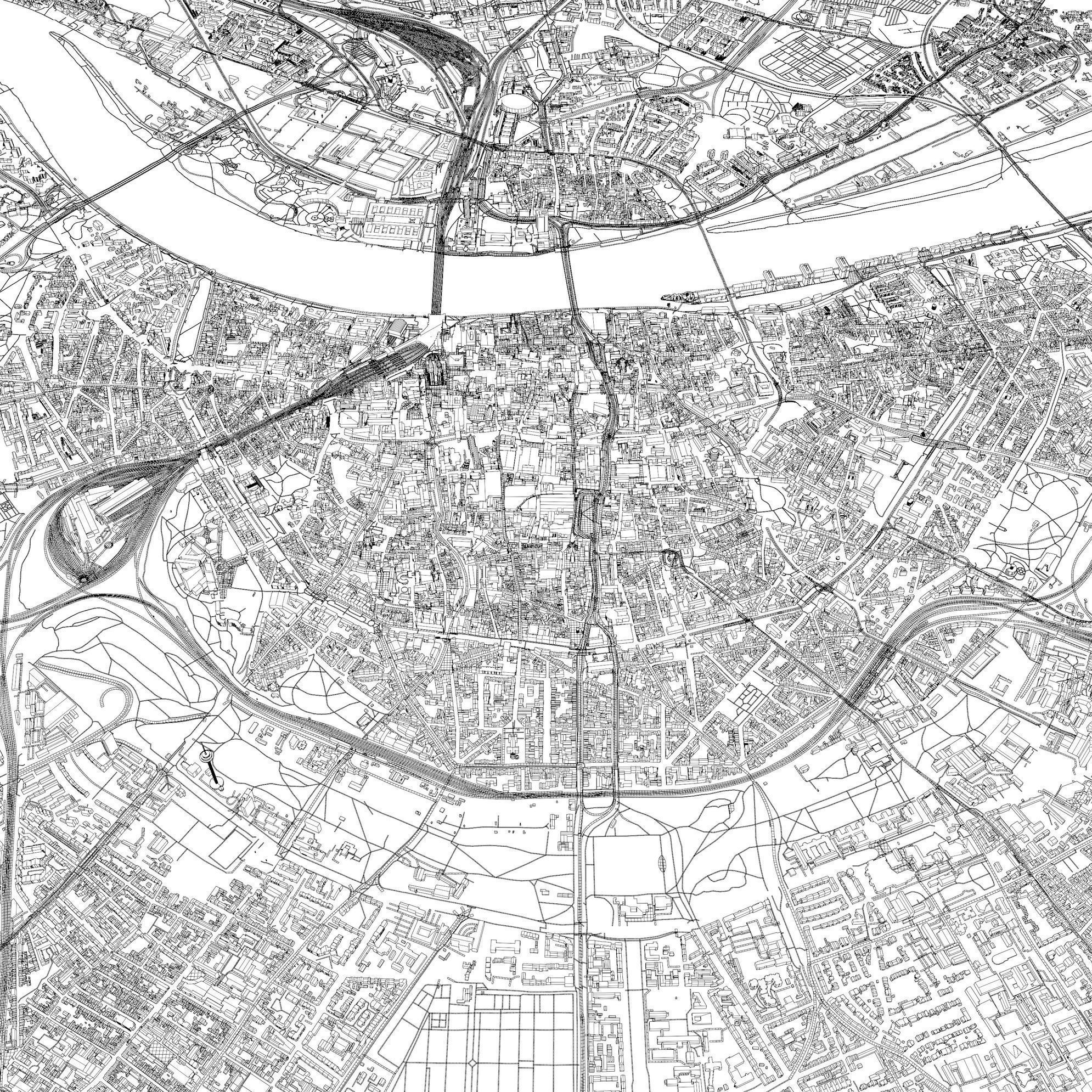 Cologne Germany - city and urban 3D model_11