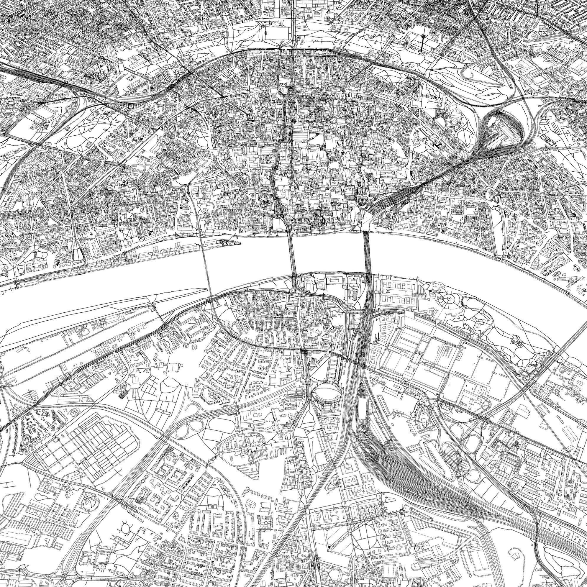 Cologne Germany - city and urban 3D model_9