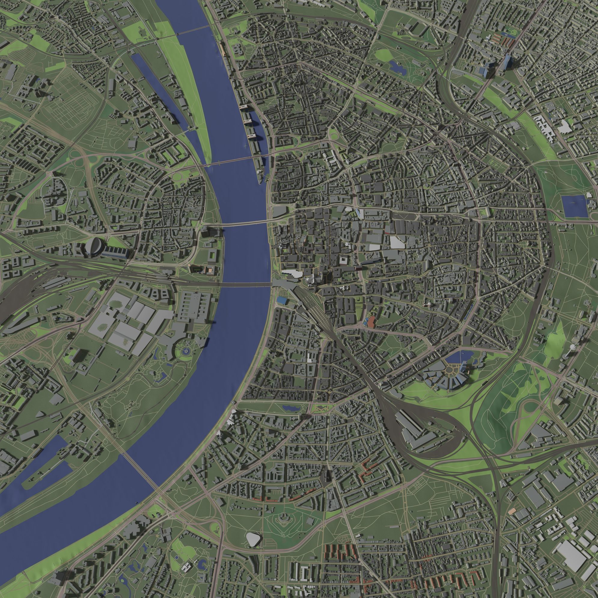 Cologne Germany - city and urban 3D model_5