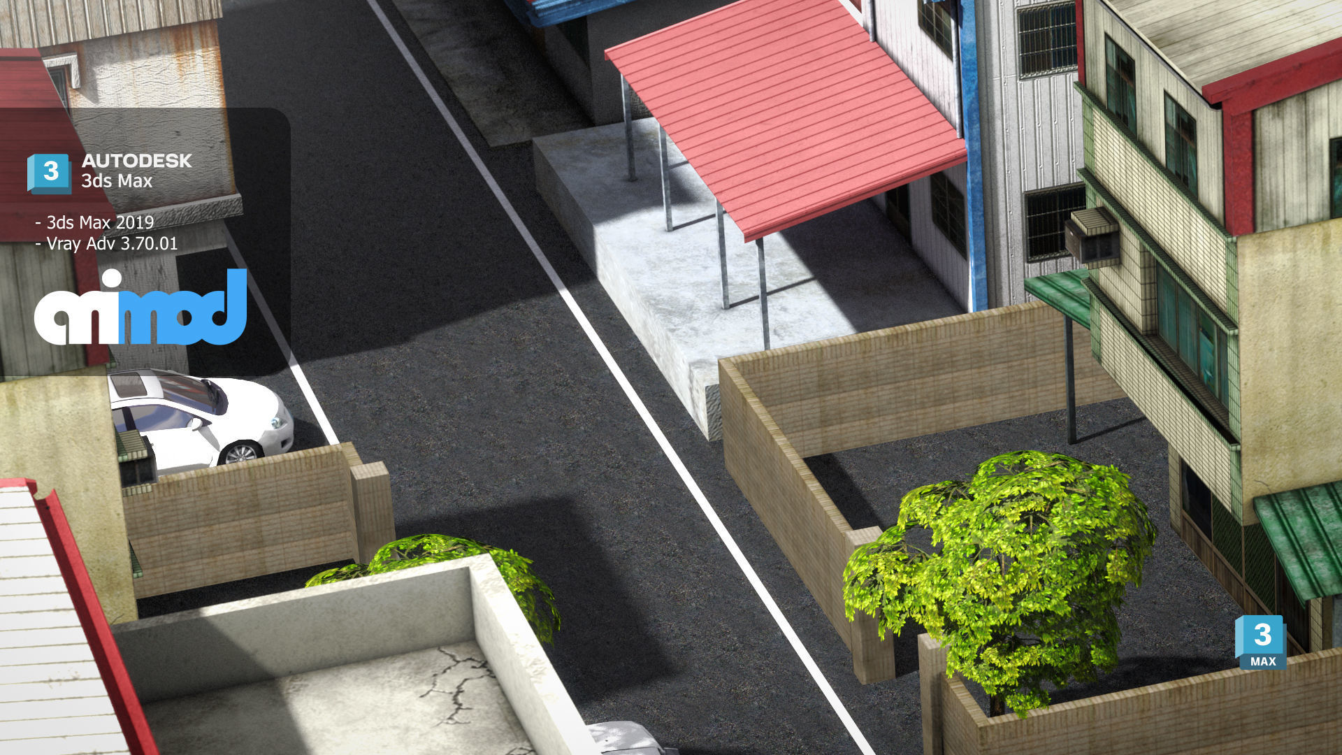 TW Street Houses 3D model_1