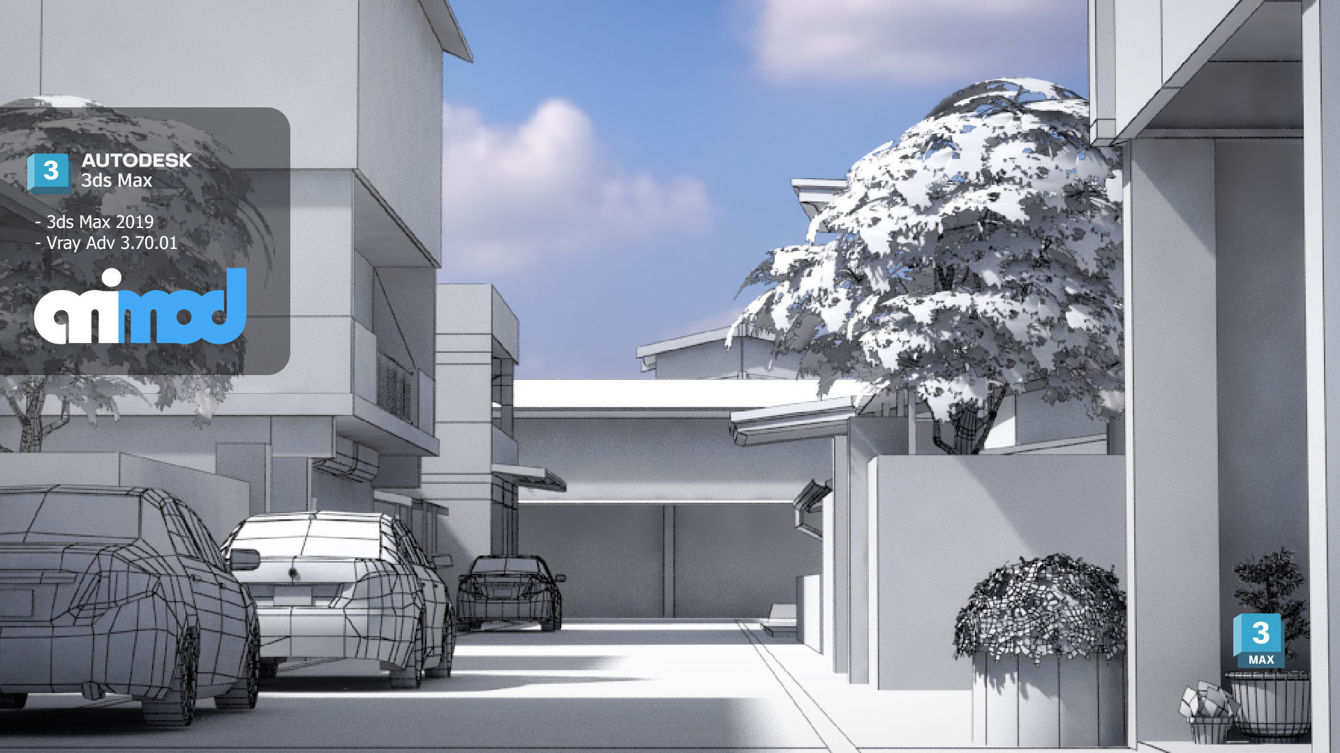 TW Street Houses 3D model_8