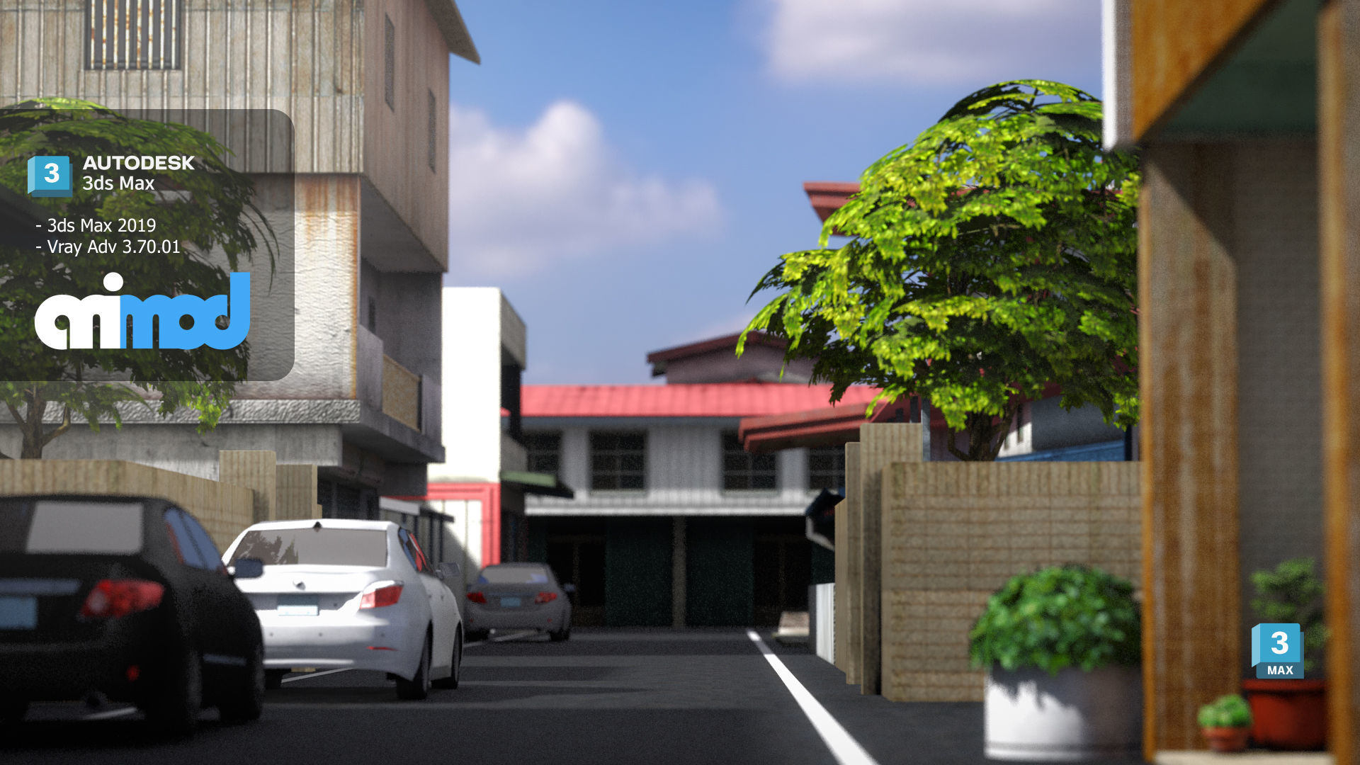 TW Street Houses 3D model_3