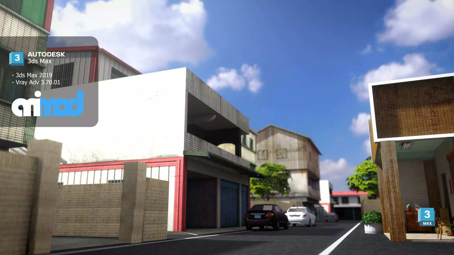 TW Street Houses 3D model_0