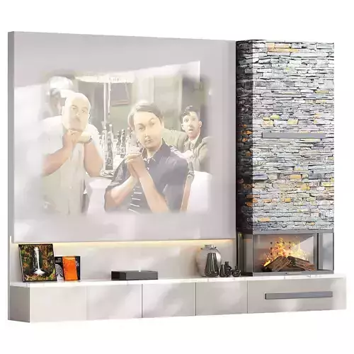 TV wall with Xiaomi laser projector