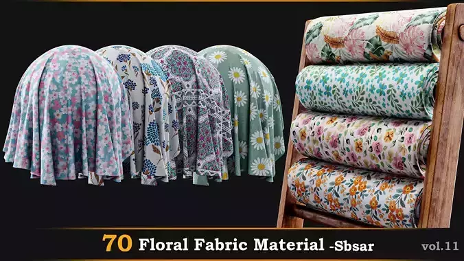 Floral Fabric Material-sbsr-Vol-11