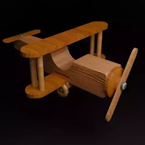 wooden airplane toy