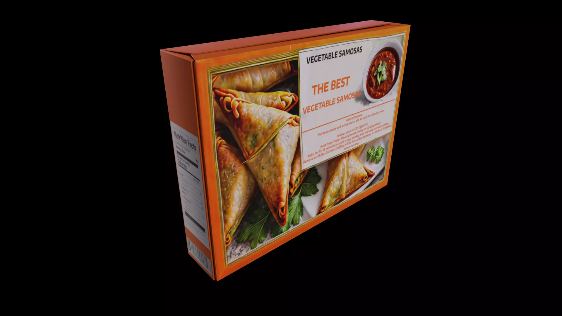 Vegetable Samosas - GAME READY PBR Low-poly 3D model_0