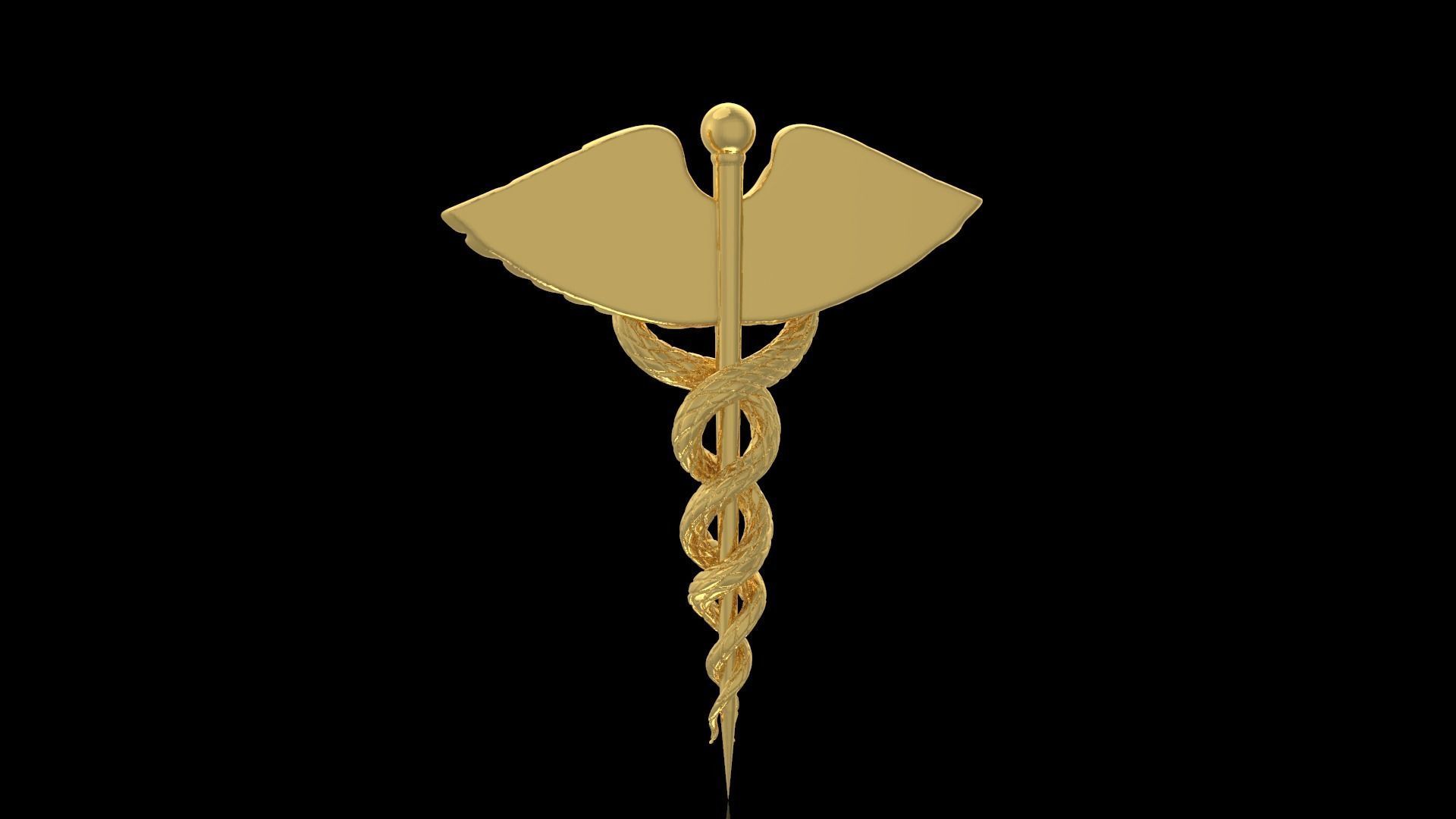 Medical Symbol 3D Caduceus 3D print model_2