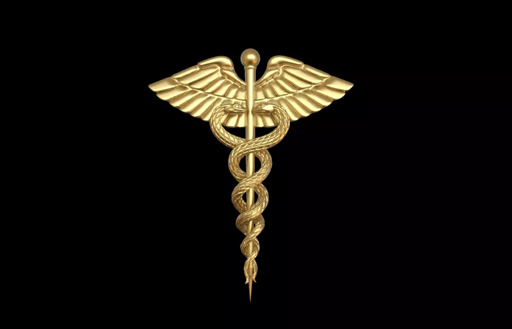 Medical Symbol 3D Caduceus 3D print model_0