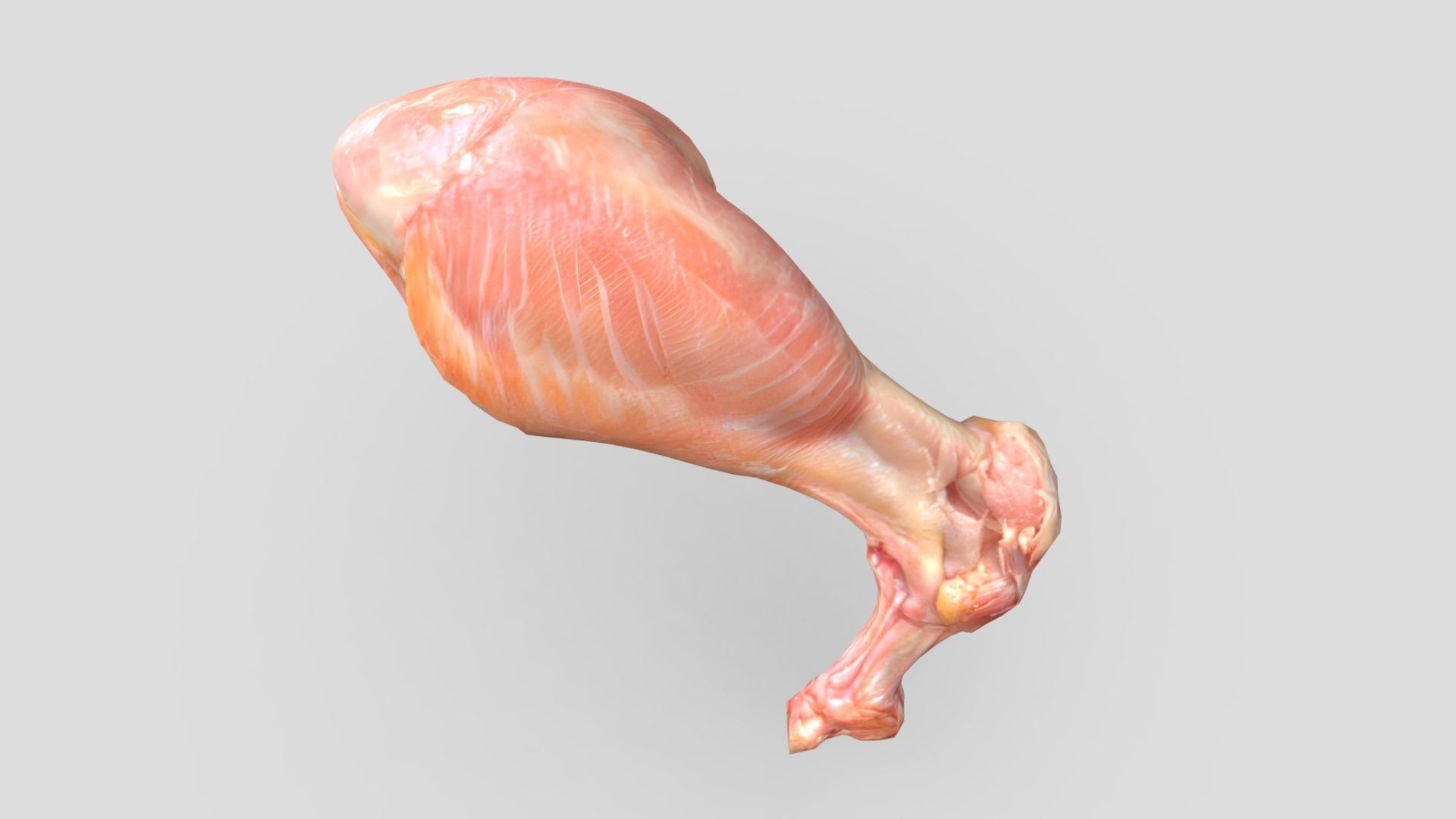Raw Chicken Leg Low-poly 3D model_3