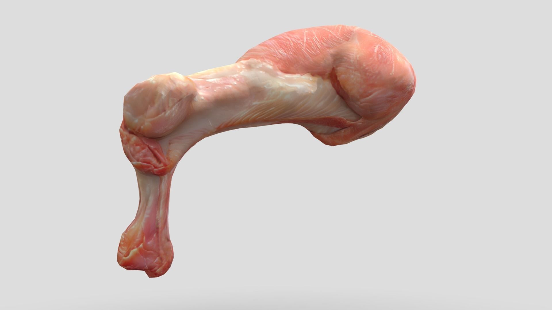 Raw Chicken Leg Low-poly 3D model_7