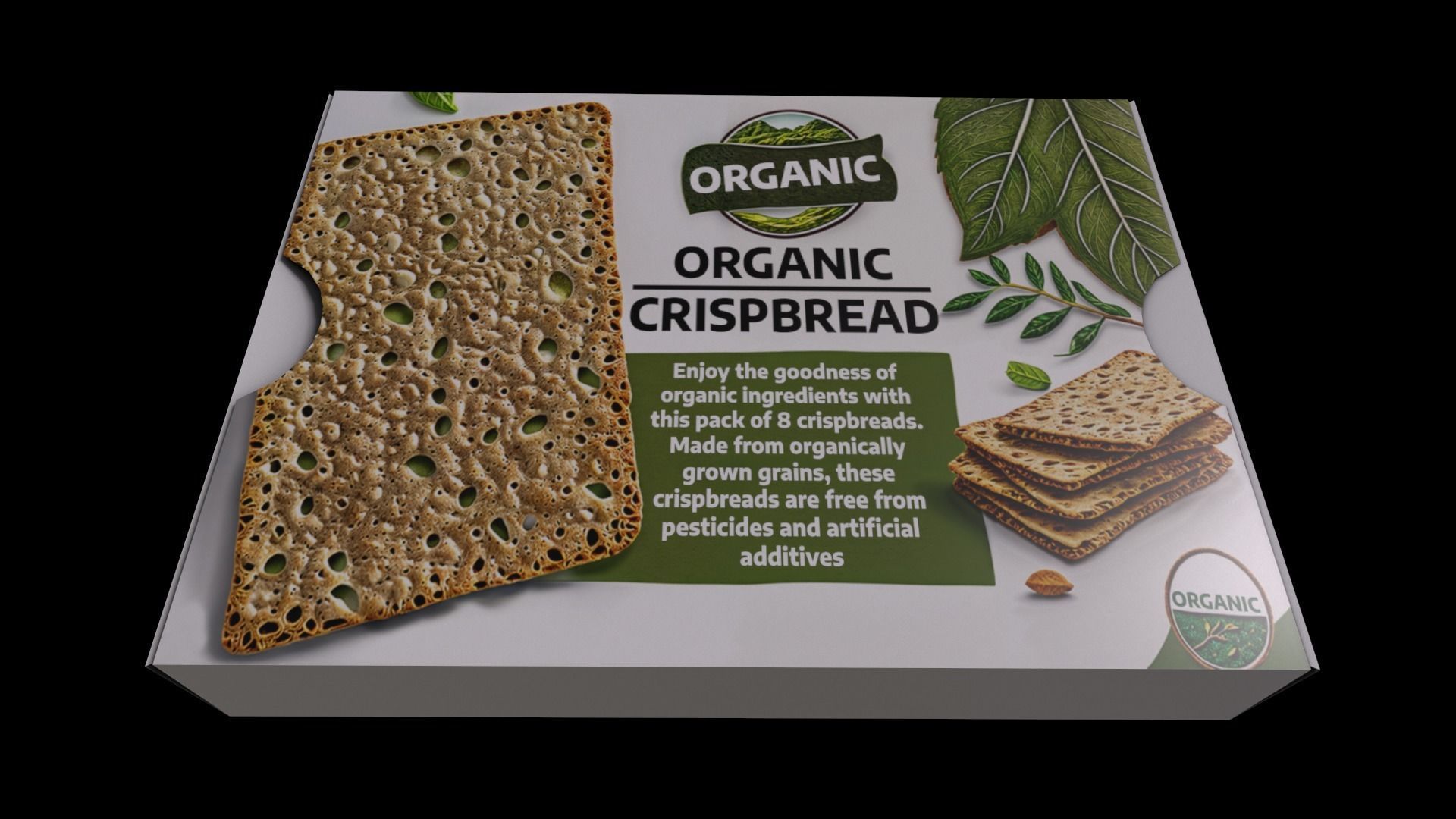 Organic Crispbread - GAME READY PBR Low-poly 3D model_2