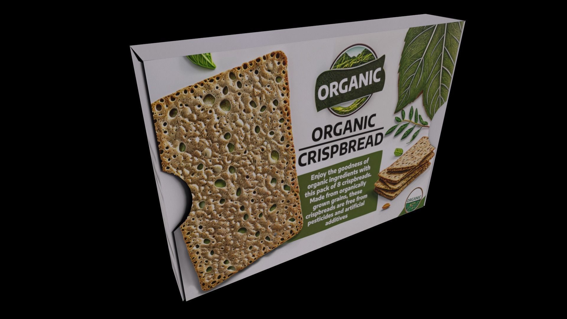 Organic Crispbread - GAME READY PBR Low-poly 3D model_4