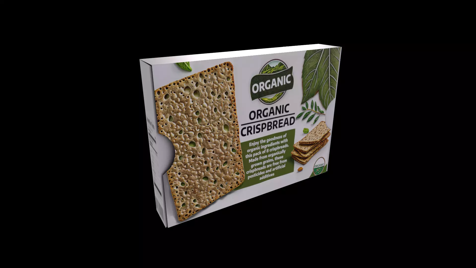 Organic Crispbread - GAME READY PBR Low-poly 3D model_0