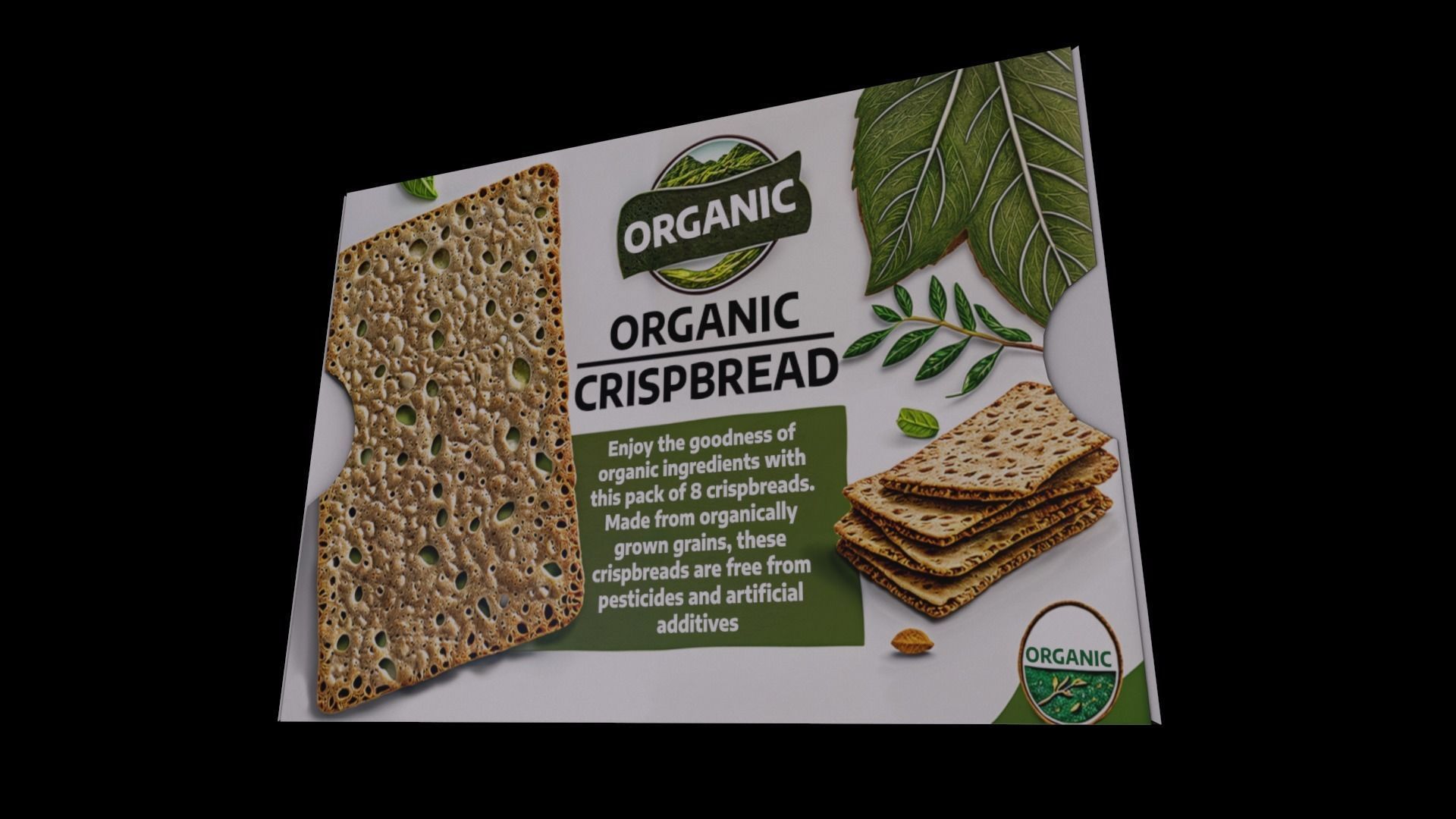 Organic Crispbread - GAME READY PBR Low-poly 3D model_1