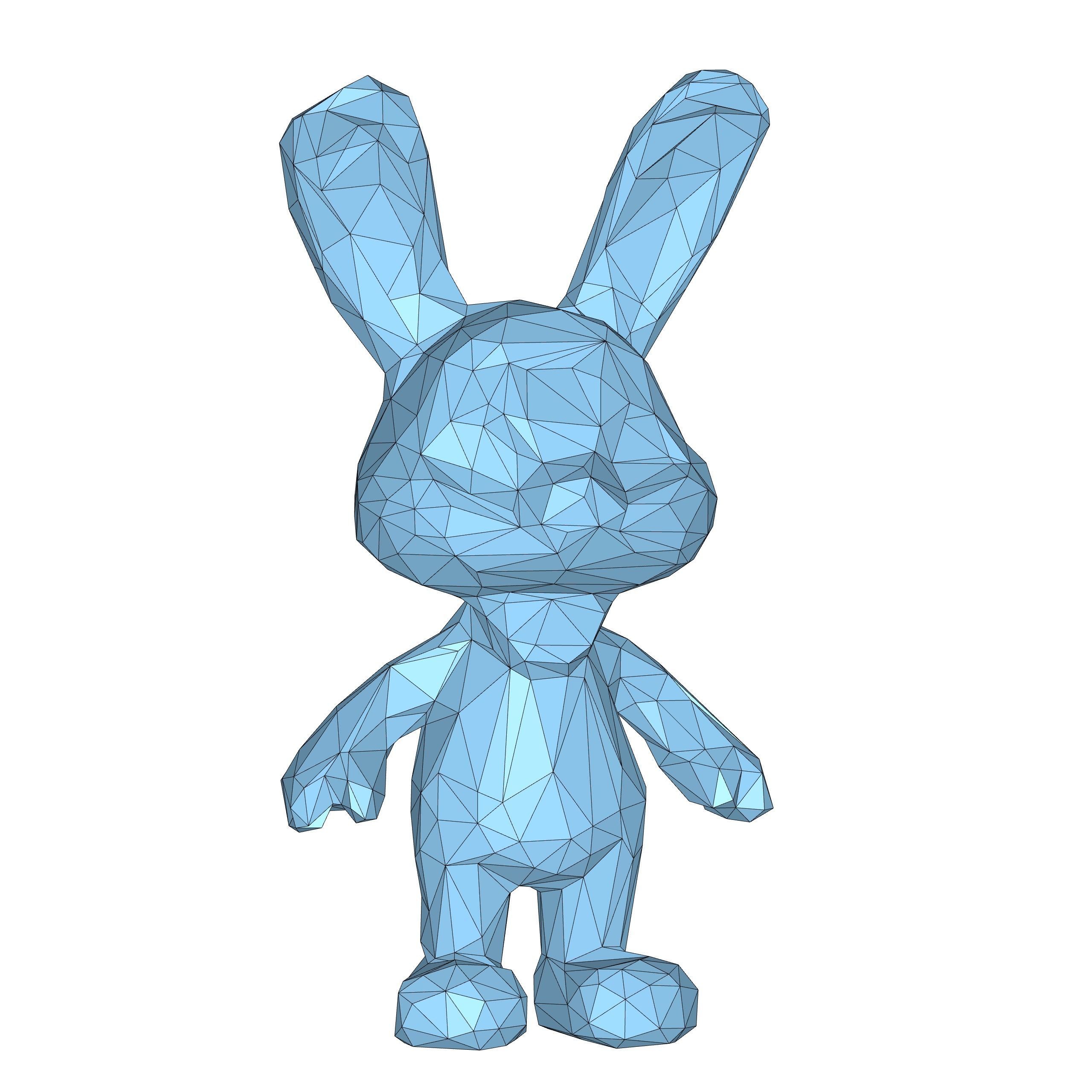 Bunny Low Poly 3D model_5