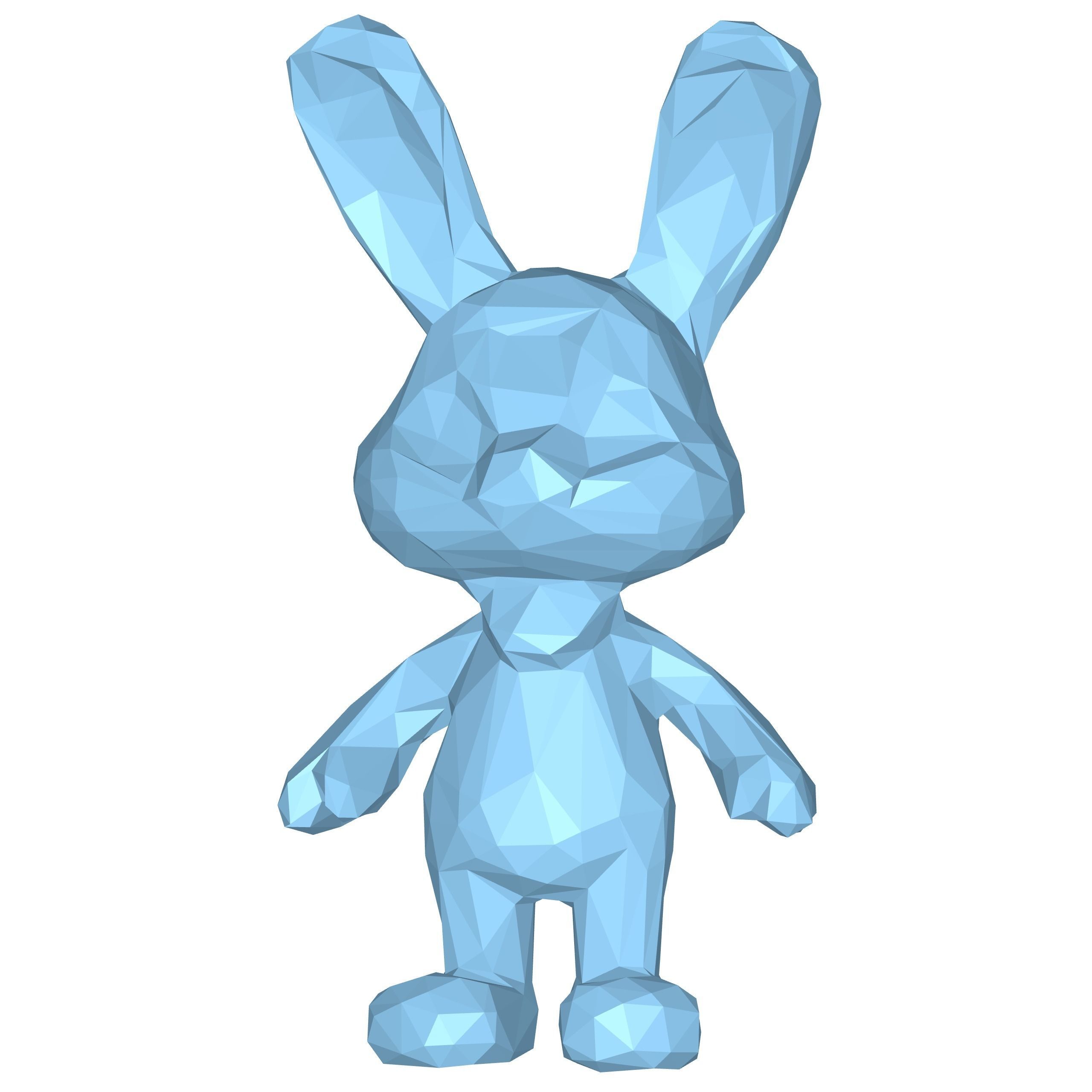 Bunny Low Poly 3D model_6